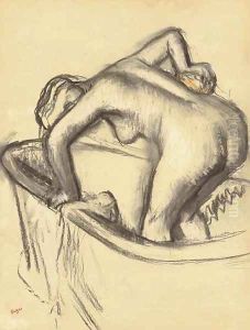 Femme s'epongeant le dos by Edgar Degas