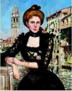 Signora Elegante A Venezia by Wilhelm Menzler Casel