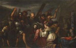 Gesu Incontra Veronica Nella Salita Al Calvario by Giovanni Battista Merano