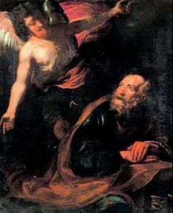 San Pietro Visitato Dall""angelo by Giovanni Battista Merano