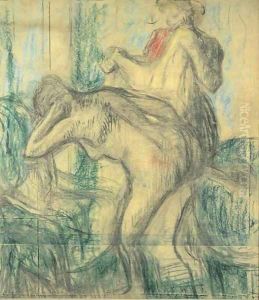 La sortie du bain by Edgar Degas