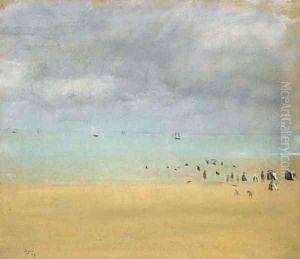 Plage à maree basse by Edgar Degas