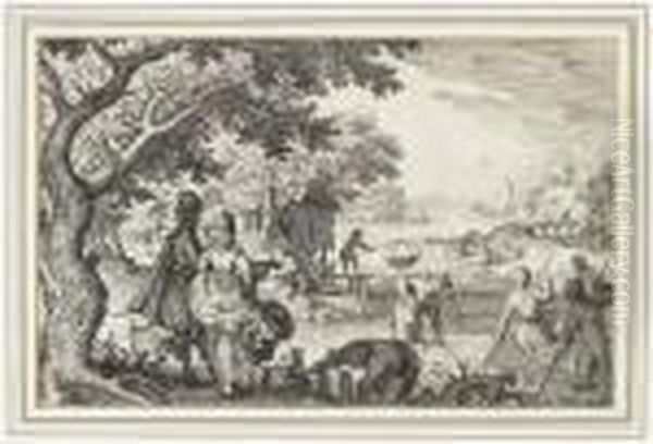 4 Blatt Jagdszenen - view 1