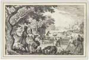 4 Blatt Jagdszenen by Matthaus the Elder Merian