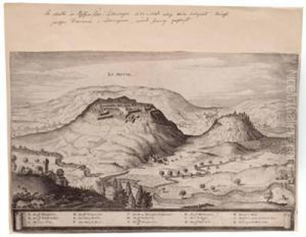 "la Motte" Ansicht Der Verschwundenen Bergfestung Bei Soulaucourt - Sur - Monzon - view 1