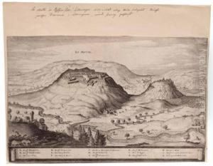 "la Motte" Ansicht Der Verschwundenen Bergfestung Bei Soulaucourt - Sur - Monzon by Matthaus the Elder Merian