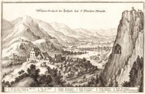 Ansicht Des Inntals Mit Der Martinswand by Matthaus the Elder Merian