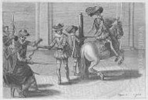 Antoine De Pluviel. L'instruction Du Roy En Exercice De Monter A Cheval (holl.637d) by Matthaus the Elder Merian