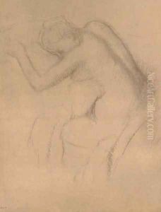 Femme nue assise by Edgar Degas