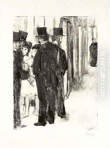 Paul et Virginie Cardinal Bavardant avec des Admirateurs (Janis 219)