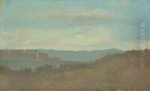 Paysage, effet du soir by Edgar Degas