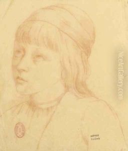 Tete d'enfant, d'apres un maatre italien du XVeme siecle by Edgar Degas