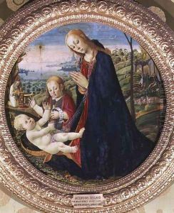 Adoration of the Christ Child by Jacopo Del Sellaio