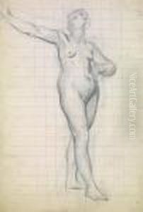 Etude Recto Verso De Femme En Pied Pour < Le Sacrifice A La Patrie
> by Luc-Olivier Merson