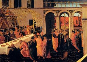 The Banquet of Ahasuerus by Jacopo Del Sellaio