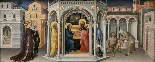The Presentation in the Temple, from the predella of the altarpiece in the Stozzi Chapel at the Church of Santa Trinità in Florence 1423 - view 1