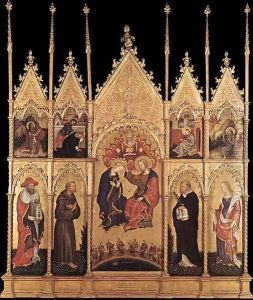 Coronation of the Virgin and Saints c. 1400 by Gentile Da Fabriano