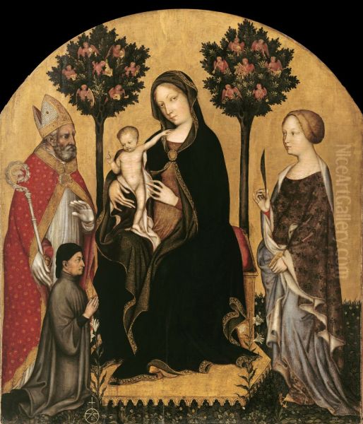 Virgin and Child with Sts Nicholas and Cathrine c. 1405 - view 1
