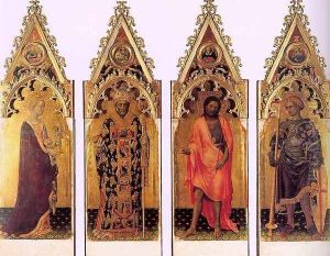 Four Saints of the Quaratesi Polyptych 1425 by Gentile Da Fabriano