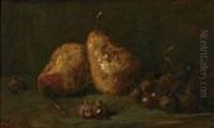 Stilleven Met Peren En Druiven by Sientje Mesdag Van Houten