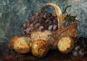 Stilleven Met Druivenmand En Appels Stilleven Met Druivenmand En Appels