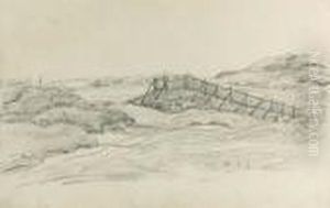 Two Sketchbooks With (1)
Nineteen Studies Of Dune Landscapes, Woodsand Trees And (2) Forty-five
Studies Of Trees, Farms, Cattle, Ducksand Figures by Sientje Mesdag Van Houten