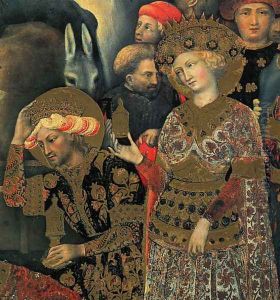 The Adoration of the Magi (detail) 1422 by Gentile Da Fabriano