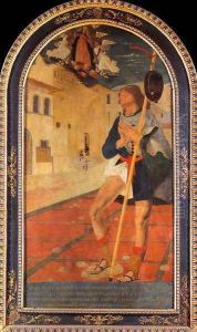St Roch In Front Of The Fraternita Dei Laici In Arezzo by Bartolomeo Della Gatta