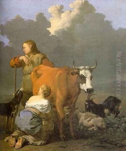 Woman Milking a Red Cow 1650s