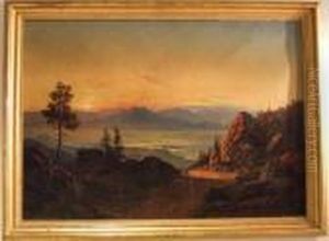 Landskap Scen. by Carl Ludvig Messmann