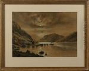 Fjordlandskap by Carl Ludvig Messmann