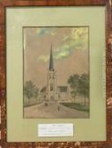 Motiv Av Kyrka. by Carl Ludvig Messmann