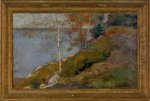 New England Landscape, Signed
Lower Right ''w.l. Metcalf '04'', 22'' X 36''. Provenance: Ferargil
Galleries by Willard Leroy Metcalf