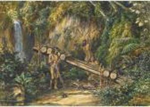 Indiens Du Paraguay A La Chasse by Adolf Methfessel