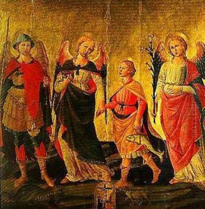 Tobias and the Three Archangels by Domenico Di Michelino