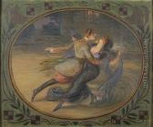 Couple De Danseurs. by Lucien Metivet