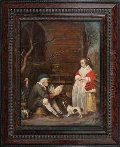 Kippenverkoper by Gabriel Metsu