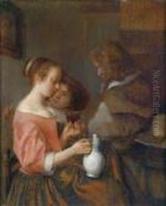 Umkreis Die Erklarung by Gabriel Metsu