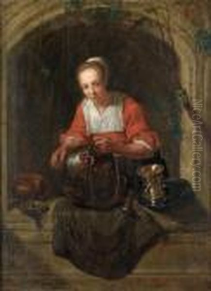 A Woman Standing At A Window - view 1