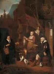 A Woman Selling Poultry by Gabriel Metsu