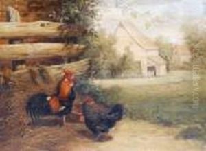Farmyard Scene With Chickens by Gabriel Metsu