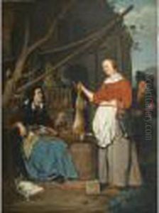 Game Seller In A Yard by Gabriel Metsu