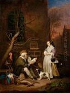 Der Geflugelverkaufer by Gabriel Metsu