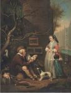 An Old Man Selling Poultry by Gabriel Metsu