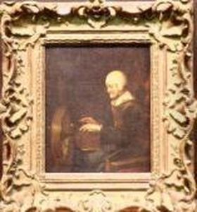Woman At The Spinning Wheel by Gabriel Metsu