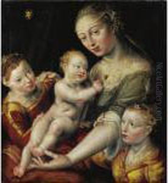 A Mother And Her Children - view 1