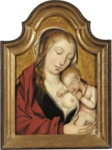Virgin With The Sleeping Christ Child by Quinten Metsys