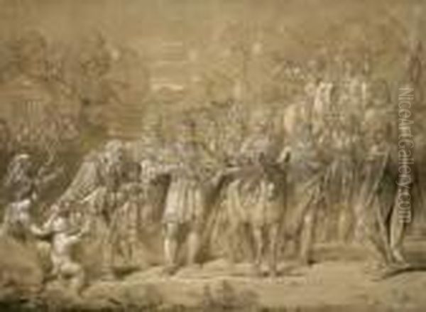 Die Berufung Des Zum Papst (colestin V.) Gewahlten Eremiten Petrus Von Murrone. - view 1