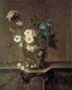 Nature Morte Au Vase De Fleurs Sur Un Entablement by Johann Martin Metz