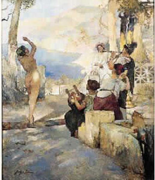 Danseuses Face A La Mer A Pompei - view 1